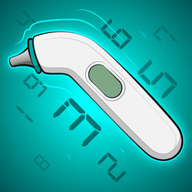Ear thermometer vector