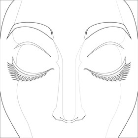 Lashes drawing black and white vector