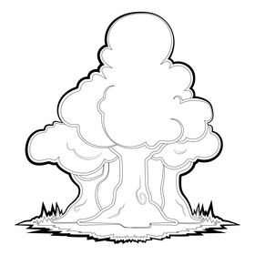 Greenery black and white clipart