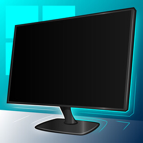 Monitor led vector