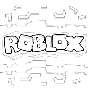 Roblox black and white vector