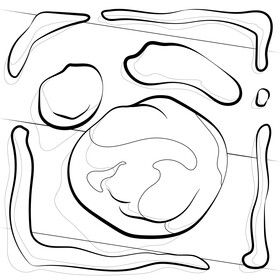 Playdough drawing black and white vector