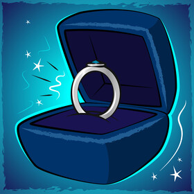 Engagement ring vector