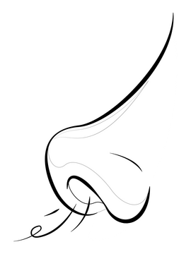 Smell black and white clipart