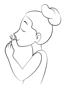 Smell black and white clipart