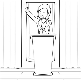 Politics drawing black and white vector