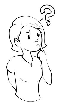 Problem black and white clipart