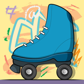 Roller skates vector