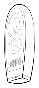 Shampoo black and white clipart