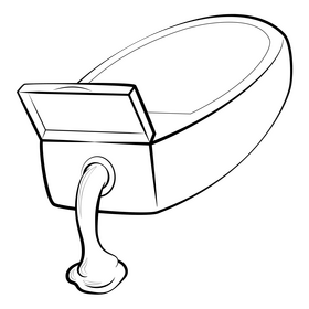 Shampoo drawing outline black and white clipart