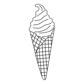 New Zealand natural ice cream black and white clipart