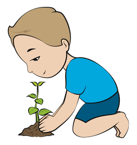 Planting trees clipart