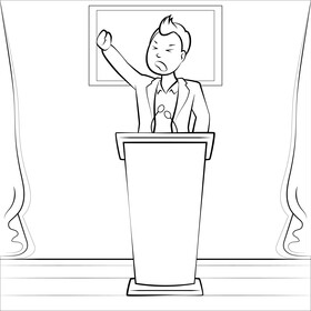 Politics drawing black and white vector