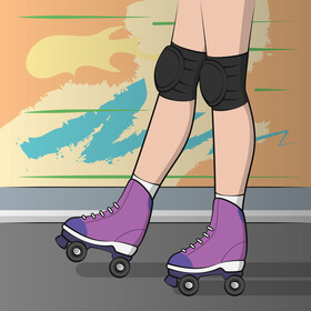 Roller skates vector