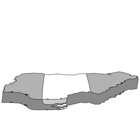 Nigeria flag map black and white clipart