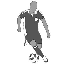 Nigeria national football team player black and white clipart