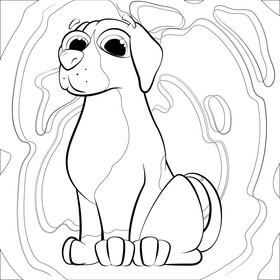 Beagle dog drawing black and white vector