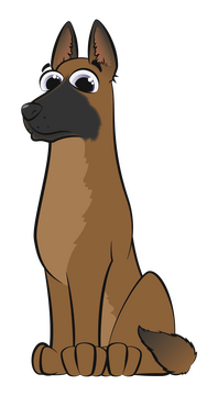 Belgian malinois dog clipart