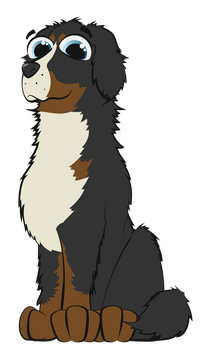 Bernese mountain dog clipart