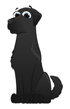 Black lab dog clipart