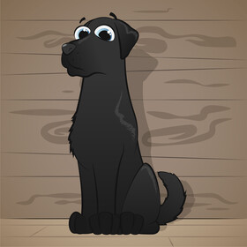 Black lab dog vector