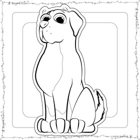 Boxer dog drawing black and white vector