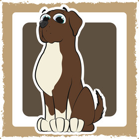 Boxer dog vector