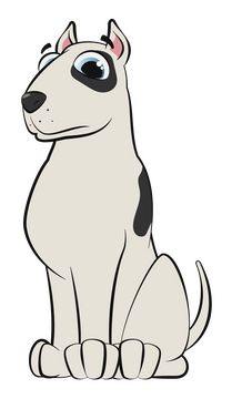 Bull terrier dog clipart