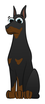 Doberman dog clipart