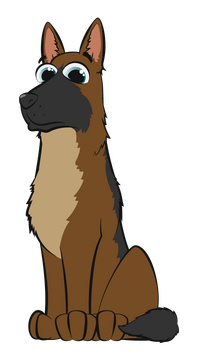 German shepherd dog clipart