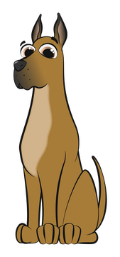 Great dane dog clipart