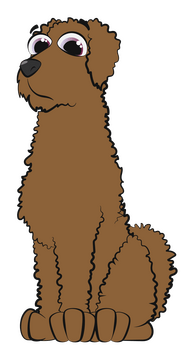 Labradoodle dog clipart