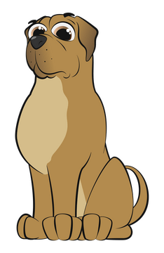 Mastiff dog clipart