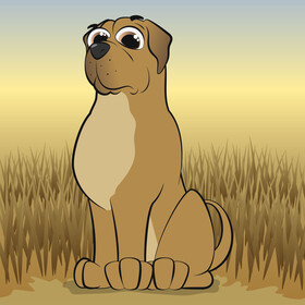 Mastiff dog vector