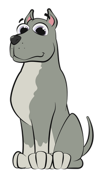 Pitbull dog clipart