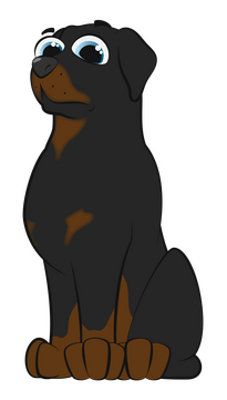 Rottweiler dog clipart