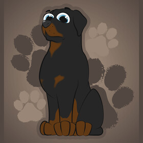 Rottweiler dog vector