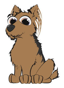 Yorkie dog clipart