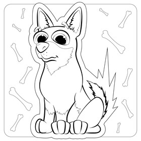 Chihuahua dog drawing black and white vector
