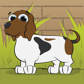 Basset hound dog vector
