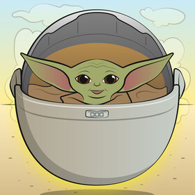 Baby yoda vector