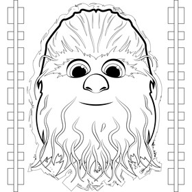 Chewbacca drawing black and white vector