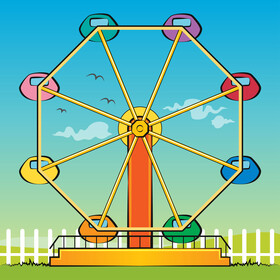 Ferris wheel vector