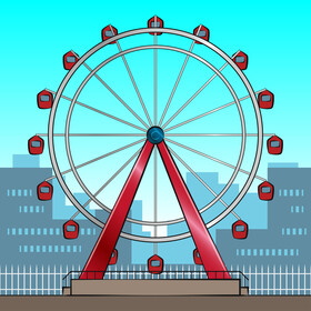 Ferris wheel vector