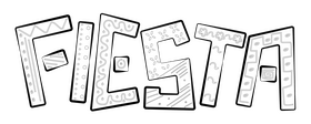 Fiesta drawing black and white clipart