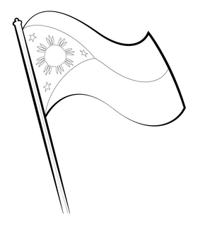 Filipino drawing black and white clipart