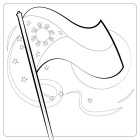 Filipino drawing black and white vector