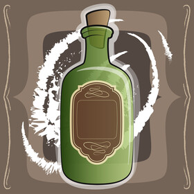 Vintage bottle vector