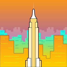 Cities drawing vector