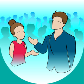 People drawing vector